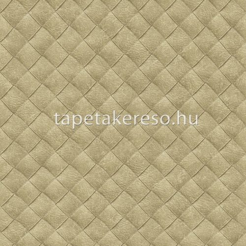 Decoprint Tahiti vlies, vinyl anyagú barna színű tűzött, geometriai, bőrhatású modern, natural tapéta
