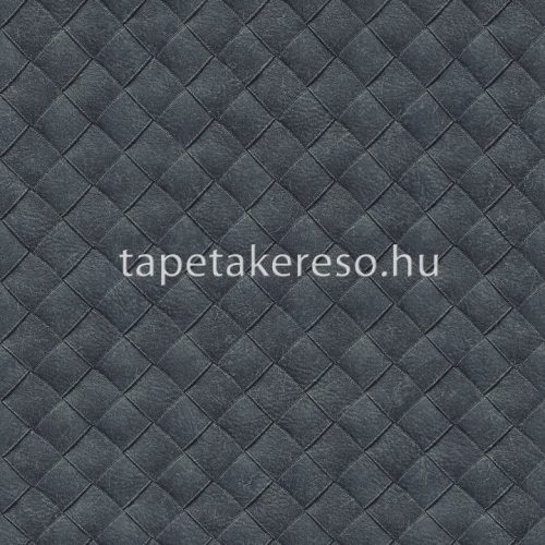 Decoprint Tahiti vlies, vinyl anyagú kék színű tűzött, geometriai, bőrhatású modern, natural tapéta