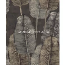   Decoprint Tahiti vlies, vinyl anyagú szürke, barna, kék színű leveles, szövethatású modern, natural tapéta