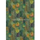 Decoprint Tahiti vlies, vinyl anyagú zöld, sárga, szürke, barna színű textilhatású, leveles modern, natural poszter