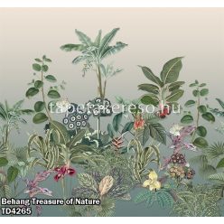   Behang Expresse Treasure of Nature vlies anyagú zöld, mályva színű virágos, növényes modern, natural poszter