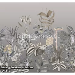   Behang Expresse Treasure of Nature vlies anyagú szürke, barna, lila színű virágos, növényes modern, natural poszter