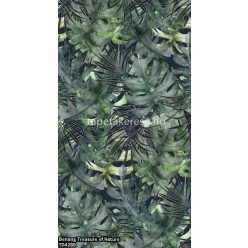   Behang Expresse Treasure of Nature vlies anyagú szürke, zöld, fekete színű leveles modern, natural poszter
