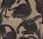 Khroma Terra vlies anyagú barna, fekete, fehér színű madaras modern tapéta