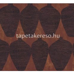   Khroma Terra vlies anyagú fekete, rozsdabarna színű váza modern tapéta