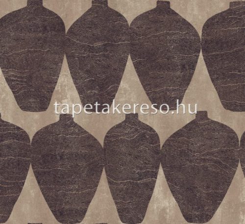 Khroma Terra vlies anyagú barna színű váza modern tapéta