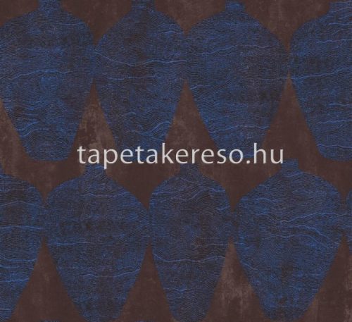 Khroma Terra vlies anyagú barna, kék színű váza modern tapéta