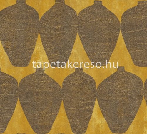 Khroma Terra vlies anyagú sárga, barna színű váza modern tapéta