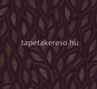 Khroma Terra vlies anyagú barna, bordó színű leveles modern tapéta