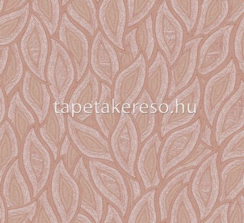 Khroma Terra vlies anyagú mályva, beige színű leveles modern tapéta
