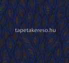 Khroma Terra vlies anyagú barna, kék színű leveles modern tapéta