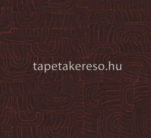 Khroma Terra vlies anyagú barna, rozsdabarna színű absztrakt, geometriai modern tapéta