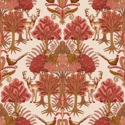   Design ID Tapestry vlies, vinyl anyagú beige, barna, terrakotta színű állatos, fás modern tapéta