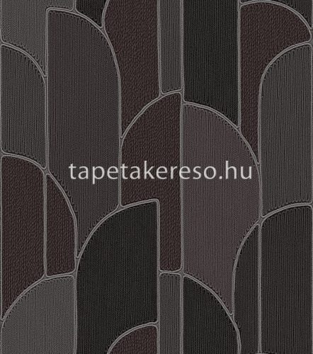 Design ID Exclusive Threads vlies, vinyl anyagú fekete, szürke színű geometriai modern tapéta