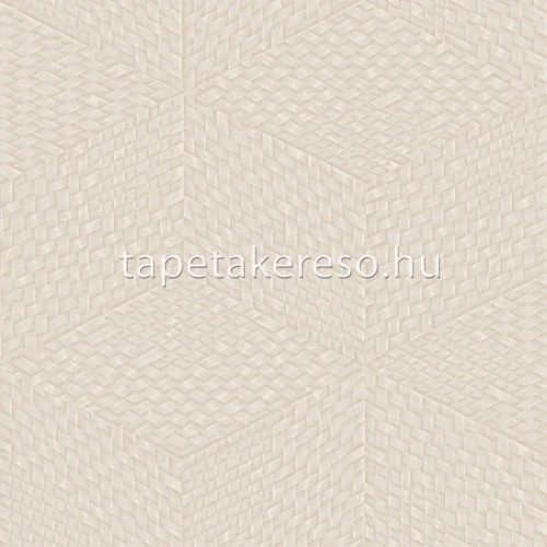 Design ID Exclusive Threads vlies, vinyl anyagú beige színű fonott, geometriai modern tapéta