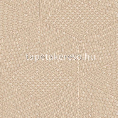 Design ID Exclusive Threads vlies, vinyl anyagú barna színű fonott, geometriai modern tapéta