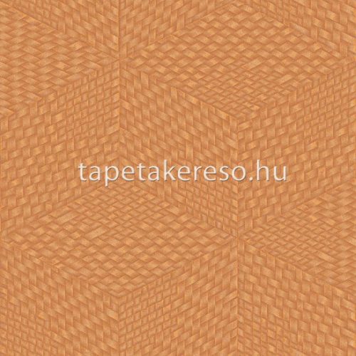 Design ID Exclusive Threads vlies, vinyl anyagú narancssárga színű fonott, geometriai modern tapéta