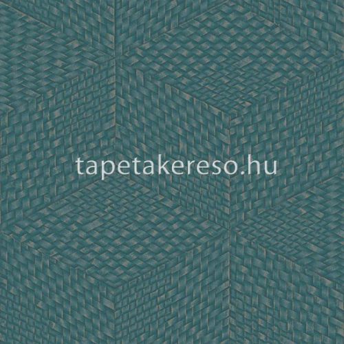 Design ID Exclusive Threads vlies, vinyl anyagú zöld színű fonott, geometriai modern tapéta