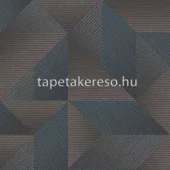   Design ID Exclusive Threads vlies, vinyl anyagú barna, kék színű 3d, geometriai modern tapéta
