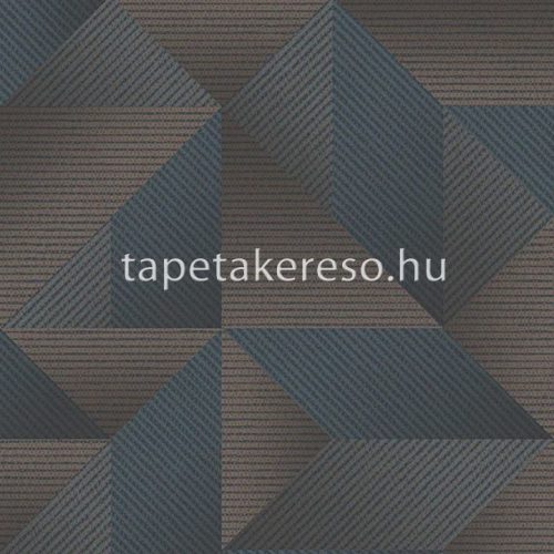 Design ID Exclusive Threads vlies, vinyl anyagú barna, kék színű 3d, geometriai modern tapéta