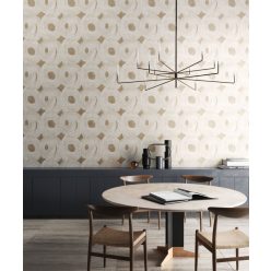   Khroma Tribute vlies anyagú fehér, barna színű körös modern tapéta