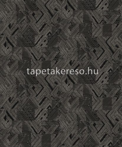 Khroma Tribute vlies anyagú fekete, bronz színű geometriai modern tapéta
