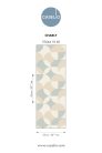Caselio Twist vlies, vinyl anyagú, fehér, kék, barack színű, geometriai, Modern tapéta