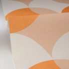 Caselio Twist vlies, vinyl anyagú, fehér, barack, narancssárga színű, geometriai, Modern tapéta
