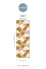 Caselio Twist vlies, vinyl anyagú, fehér, barack, narancssárga színű, geometriai, Modern tapéta