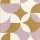 Caselio Twist vlies, vinyl anyagú, mustársárga, lila, fehér színű, geometriai, Modern tapéta