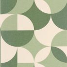Caselio Twist vlies, vinyl anyagú, beige, zöld színű, geometriai, Modern tapéta