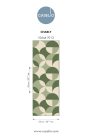 Caselio Twist vlies, vinyl anyagú, beige, zöld színű, geometriai, Modern tapéta
