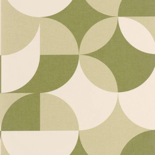 Caselio Twist vlies, vinyl anyagú, beige, zöld színű, geometriai, Modern tapéta