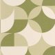Caselio Twist vlies, vinyl anyagú, beige, zöld színű, geometriai, Modern tapéta
