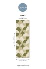 Caselio Twist vlies, vinyl anyagú, beige, zöld színű, geometriai, Modern tapéta
