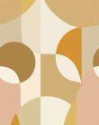 Caselio Twist vlies anyagú, barna, beige, narancssárga színű, geometriai, Modern panel