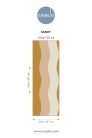 Caselio Twist vlies, vinyl anyagú, fehér, barna, narancssárga színű, csíkos, hullámos, Modern tapéta