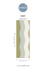 Caselio Twist vlies, vinyl anyagú, kék, zöld, fehér színű, csíkos, hullámos, Modern tapéta