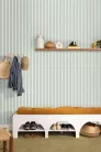 Caselio Twist vlies, vinyl anyagú, kék, fehér színű, csíkos, Modern tapéta