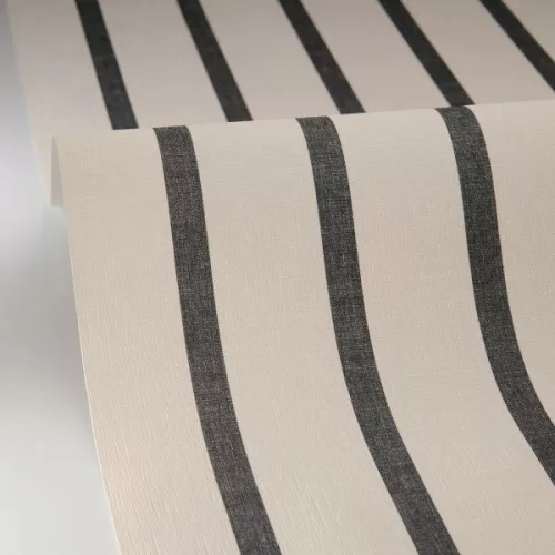 Caselio Twist vlies, vinyl anyagú, beige, fekete színű, csíkos , Modern tapéta