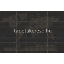  ICH Panorama vlies anyagú fekete színű térkép modern tapéta