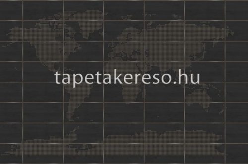 ICH Panorama vlies anyagú fekete színű térkép modern tapéta