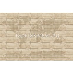   ICH Panorama vlies anyagú beige színű térkép modern tapéta
