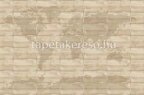 ICH Panorama vlies anyagú beige színű térkép modern tapéta