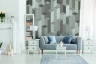 ICH Panorama vlies anyagú szürke színű 3d, geometriai modern tapéta