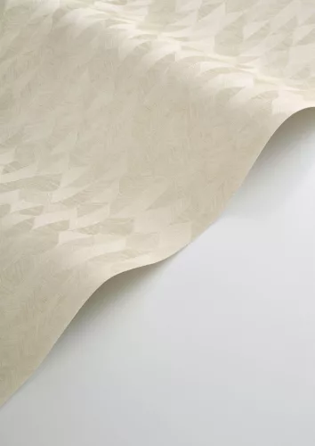 Casadeco Vegetals vlies, vinyl anyagú, beige színű, geometriai, leveles, Modern tapéta