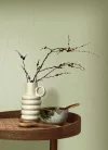 Casadeco Vegetals vlies, vinyl anyagú, barna színű, geometriai, leveles, Modern tapéta