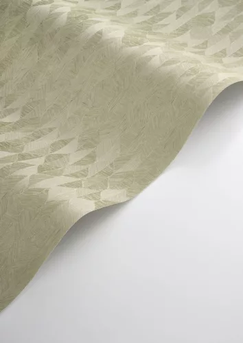 Casadeco Vegetals vlies, vinyl anyagú, zöld színű, geometriai, leveles, Modern tapéta
