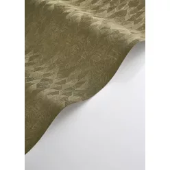   Casadeco Vegetals vlies, vinyl anyagú, zöld színű, geometriai, leveles, Modern tapéta
