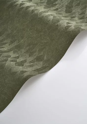 Casadeco Vegetals vlies, vinyl anyagú, zöld színű, geometriai, leveles, Modern tapéta